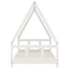  fehér tömör fenyőfa gyerekágykeret 90x190 cm
