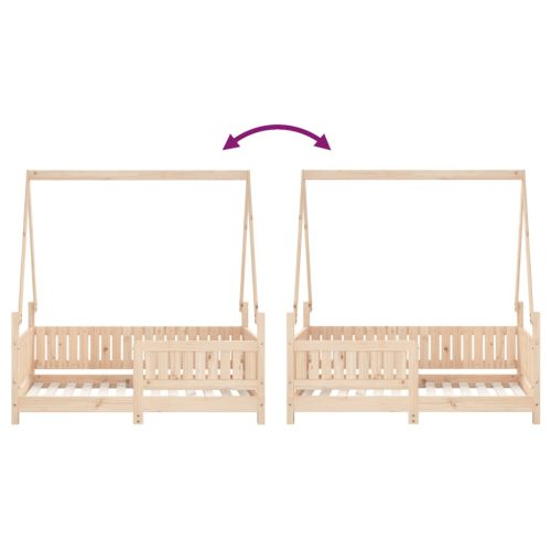  tömör fenyőfa gyerekágykeret 70 x 140 cm