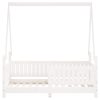  fehér tömör fenyőfa gyerekágykeret 70 x 140 cm