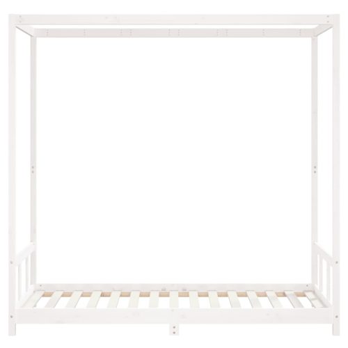  fehér tömör fenyőfa gyerekágykeret 90x190 cm