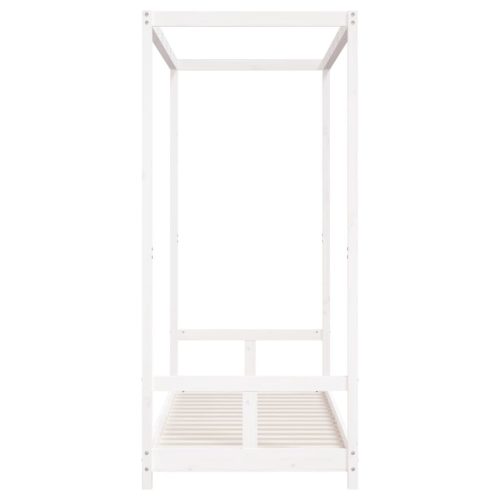  fehér tömör fenyőfa gyerekágykeret 80 x 200 cm