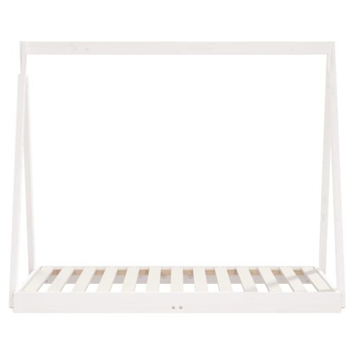 fehér tömör fenyőfa gyerekágykeret 70 x 140 cm