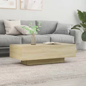    sonoma tölgy színű szerelt fa dohányzóasztal 100 x 49,5 x 31 cm