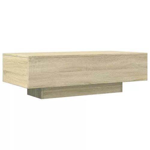  sonoma tölgy színű szerelt fa dohányzóasztal 100 x 49,5 x 31 cm