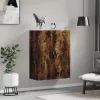  füstös tölgy szerelt fa fali szekrény 69,5 x 34 x 90 cm