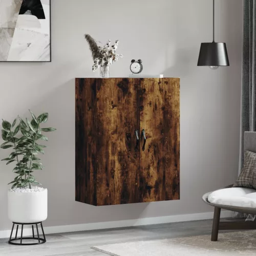  füstös tölgy szerelt fa fali szekrény 69,5 x 34 x 90 cm