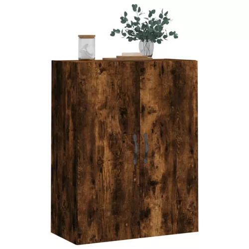  füstös tölgy szerelt fa fali szekrény 69,5 x 34 x 90 cm