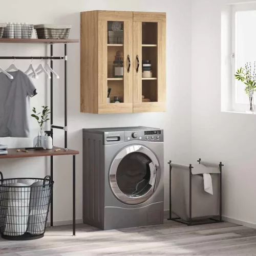  sonoma tölgy szerelt fa fali szekrény 69,5 x 34 x 90 cm