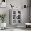  szürke sonoma szerelt fa fali szekrény 69,5 x 34 x 90 cm
