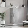  betonszürke szerelt fa fali szekrény 34,5x34x90 cm