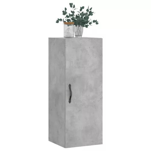  betonszürke szerelt fa fali szekrény 34,5x34x90 cm