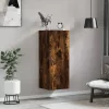  füstös tölgy színű szerelt fa fali szekrény 34,5 x 34 x 90 cm