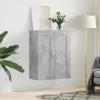  betonszürke szerelt fa fali szekrény 69,5 x 34 x 90 cm