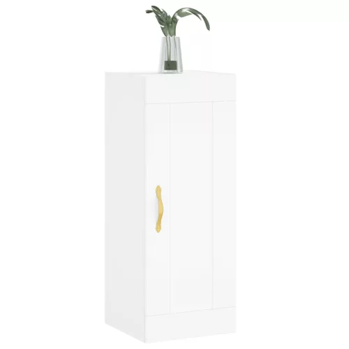  fehér szerelt fa fali szekrény 34,5 x 34 x 90 cm