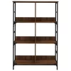  barna tölgyszínű szerelt fa könyvespolc 78,5 x 33 x 117,5 cm