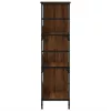  barna tölgyszínű szerelt fa könyvespolc 78,5 x 33 x 117,5 cm