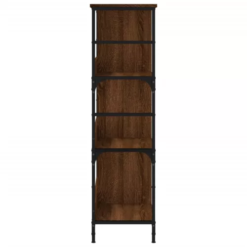  barna tölgyszínű szerelt fa könyvespolc 78,5 x 33 x 117,5 cm