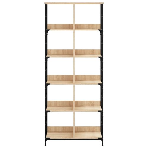  sonoma tölgy színű szerelt fa könyvespolc 78,5 x 33 x 188,5 cm