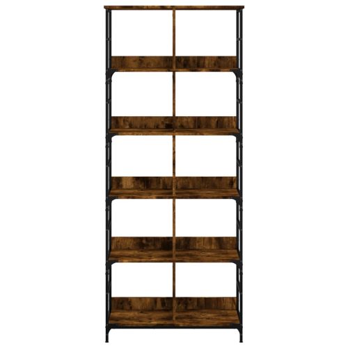  füstös tölgy színű szerelt fa könyvespolc 78,5 x 33 x 188,5 cm