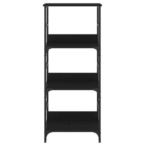  fekete szerelt fa könyvespolc 50 x 33 x 117,5 cm