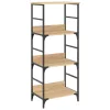  sonoma tölgy színű szerelt fa könyvespolc 50 x 33 x 117,5 cm