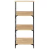  sonoma tölgy színű szerelt fa könyvespolc 50 x 33 x 117,5 cm
