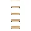  sonoma tölgy színű szerelt fa könyvespolc 50 x 33 x 153 cm