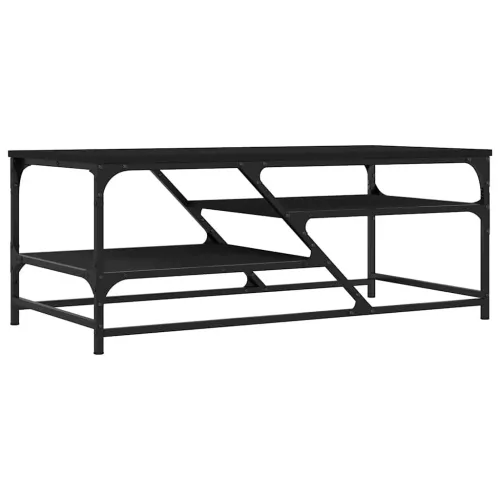  fekete szerelt fa dohányzóasztal 100 x 49 x 40 cm
