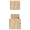 2 db sonoma tölgy fali polc rúddal 60 x 16 x 14 cm