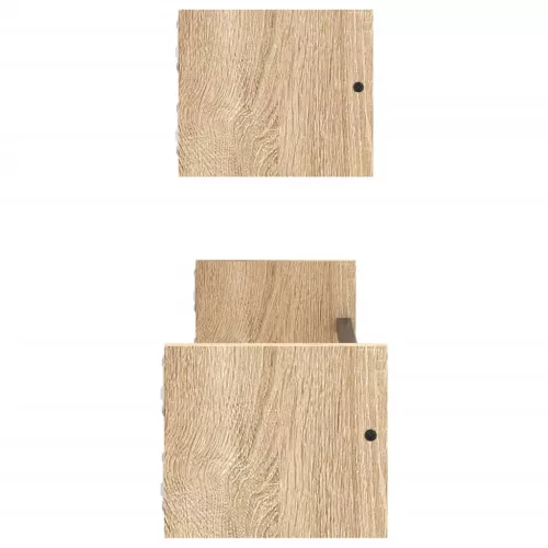 2 db sonoma tölgy fali polc rúddal 60 x 16 x 14 cm