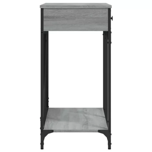  szürke sonoma színű szerelt fa tálalóasztal 100 x 39 x 78,5 cm
