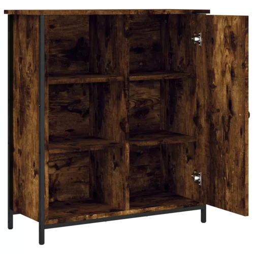  füstös tölgy színű szerelt fa tálalószekrény 70 x 30 x 80 cm