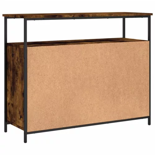  füstös tölgy színű szerelt fa tálalószekrény 100 x 35 x 80 cm