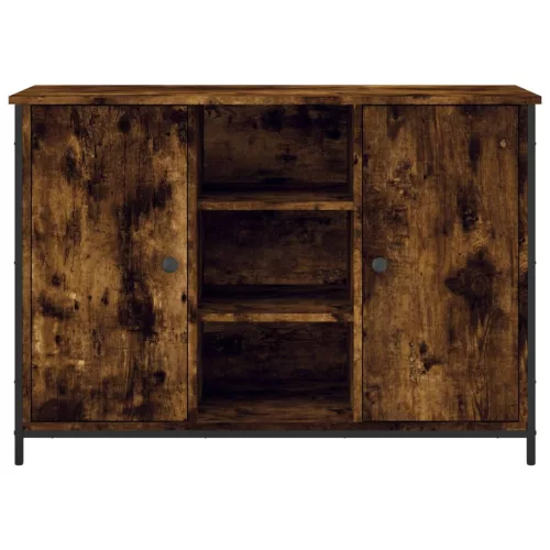  füstös tölgy színű szerelt fa tálalószekrény 100 x 35 x 70 cm