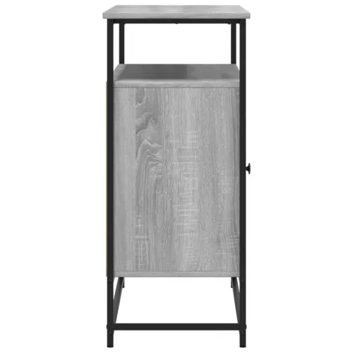  szürke sonoma színű szerelt fa tálalószekrény 100 x 35 x 80 cm