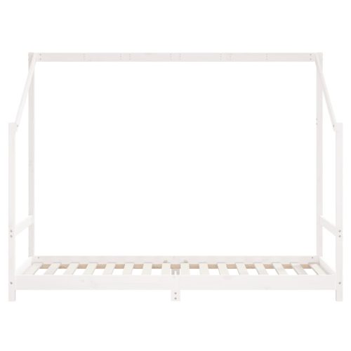  fehér tömör fenyőfa gyerekágykeret 80 x 200 cm