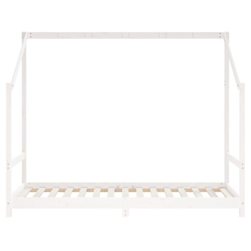  fehér tömör fenyőfa gyerekágykeret 90x190 cm