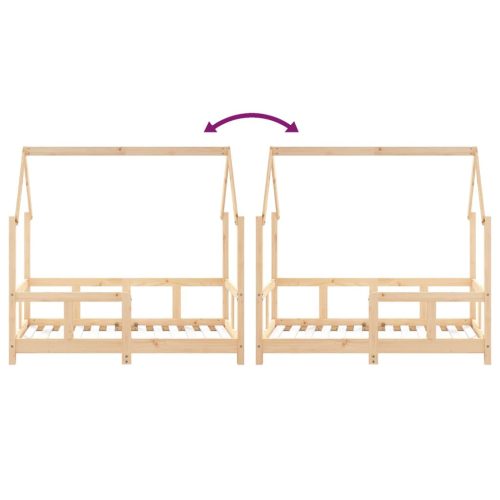  tömör fenyőfa gyerekágykeret 70 x 140 cm