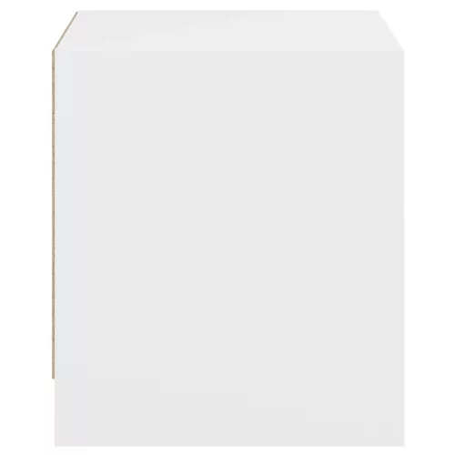  2 db fehér éjjeliszekrény üveg ajtóval 35 x 37 x 42 cm