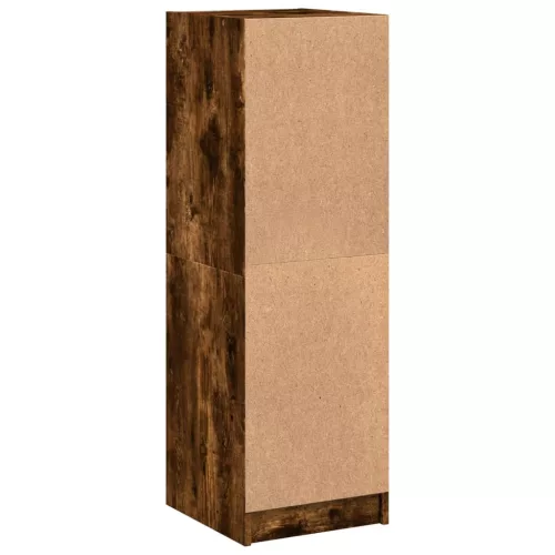  füstös tölgy színű magasszekrény üvegajtókkal 35 x 37 x 109 cm