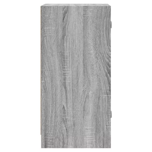  szürke sonoma színű kisszekrény üvegajtókkal 35 x 37 x 75,5 cm