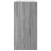  szürke sonoma színű kisszekrény üvegajtókkal 68 x 37 x 75,5 cm