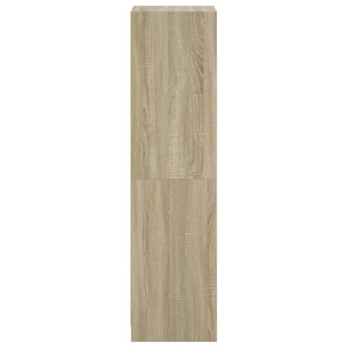  sonoma tölgy színű magasszekrény üvegajtókkal 35 x 37 x 142 cm