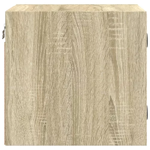  sonoma tölgy színű éjjeliszekrény üvegajtóval 35 x 37 x 35 cm