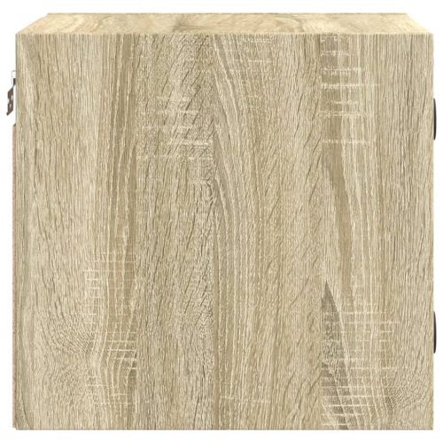  2 db sonoma tölgy színű éjjeliszekrény üvegajtókkal 35x37x35 cm