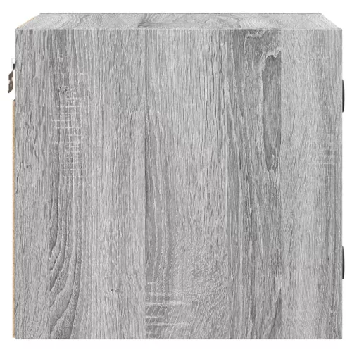  szürke sonoma színű éjjeliszekrény üvegajtóval 35 x 37 x 35 cm