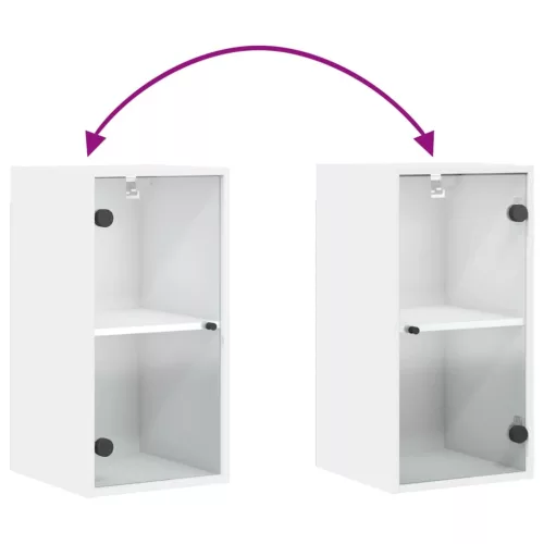  fehér faliszekrény üvegajtókkal 35 x 37 x 68,5 cm