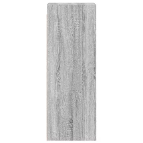  szürke sonoma színű faliszekrény üvegajtókkal 35x37x100 cm