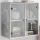  betonszürke faliszekrény üvegajtókkal 68 x 37 x 68,5 cm