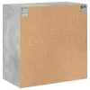  betonszürke faliszekrény üvegajtókkal 68 x 37 x 68,5 cm